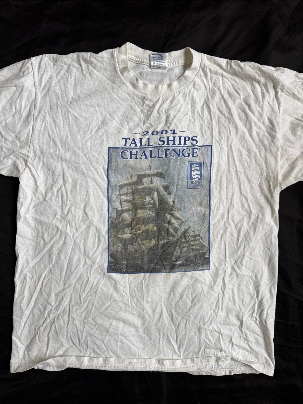 Delta White 2001 Tall Ships Challenge Graphic Tee